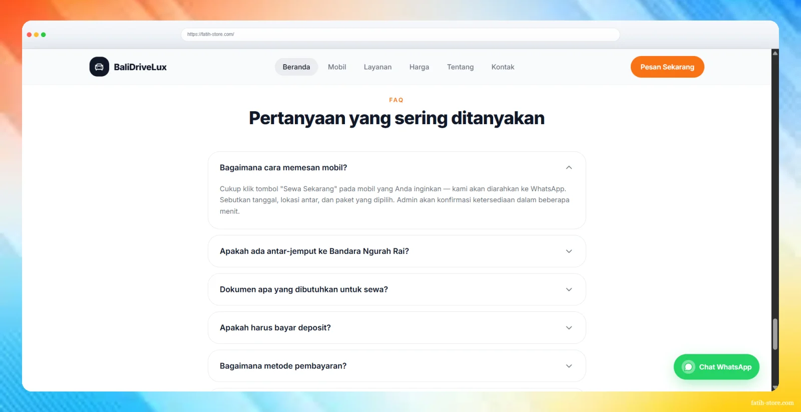 BaliDriveLux — Website Pemesanan Sewa Mobil di Bali gallery image 9