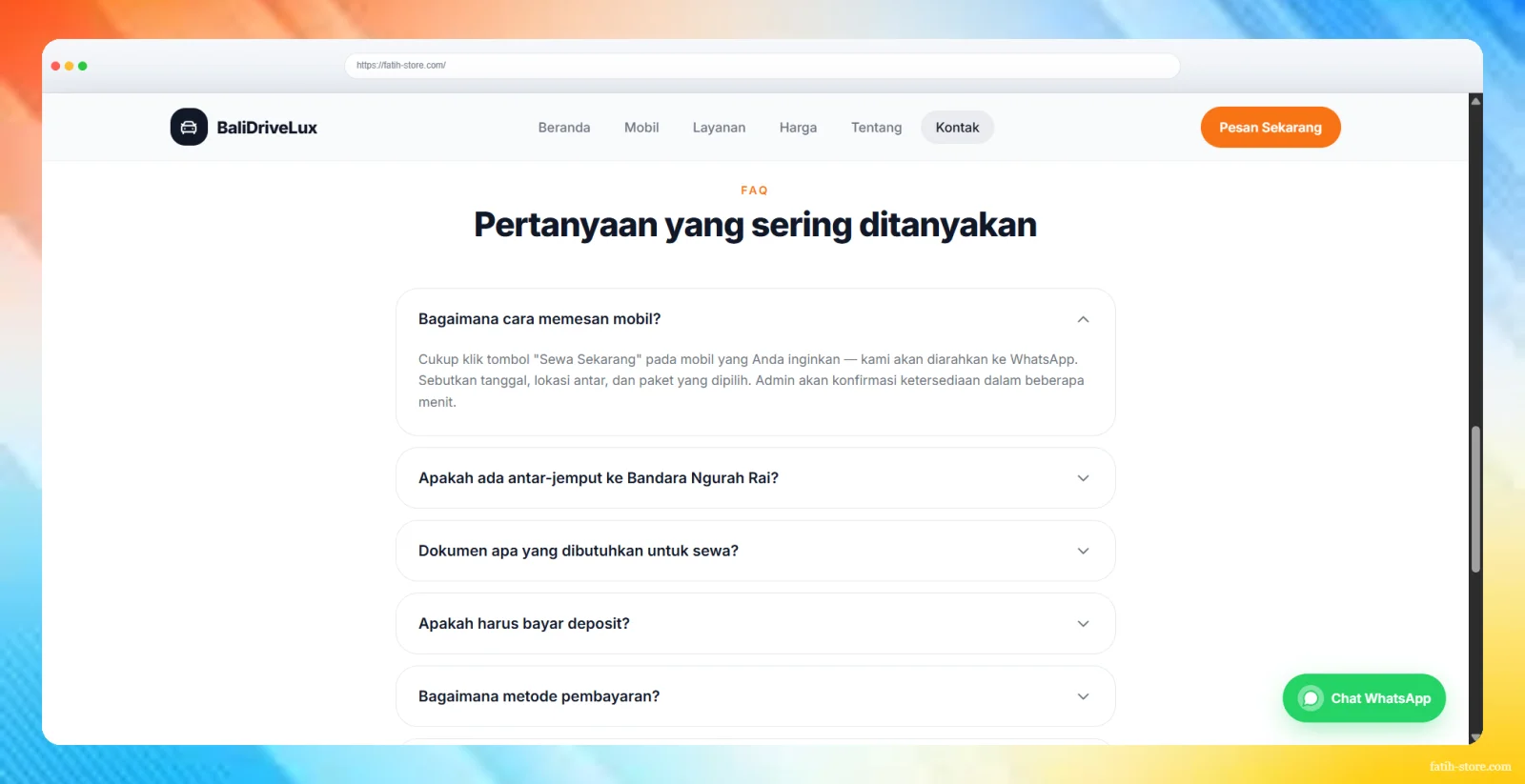 BaliDriveLux — Website Pemesanan Sewa Mobil di Bali gallery image 5