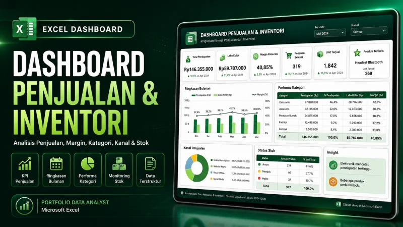 Dashboard Penjualan dan Inventori Berbasis Excel